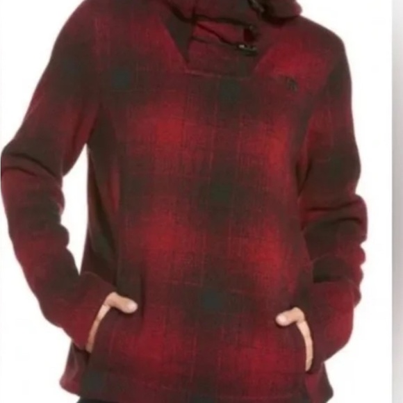 The North Face Sweaters - The North Face Red and Black Cowl Neck Sweater